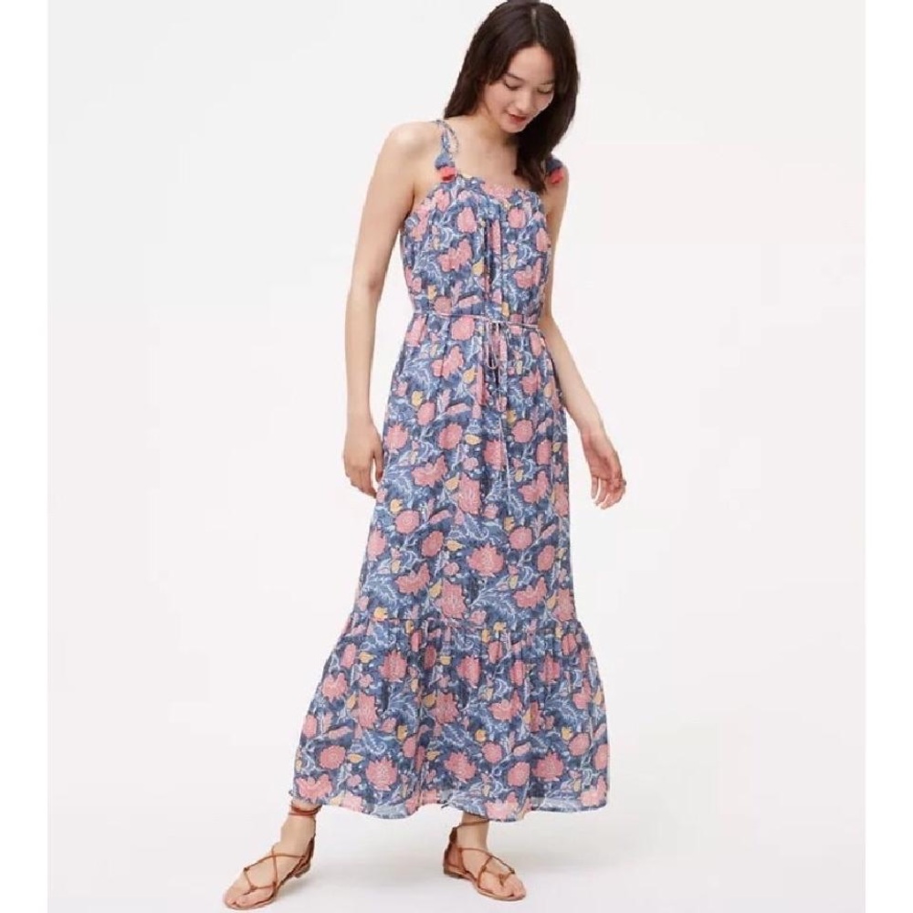 LOFT Floral Maxi Dress Petite